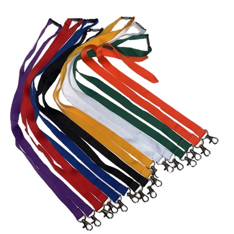 Plain Lanyard Double Swivel Fastening and Safety Breakaway - 50 Pack