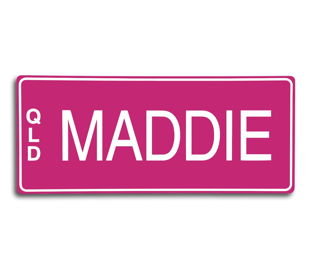 PINK - WHITE WRITING| | Custom Engraved Novelty Number Plate