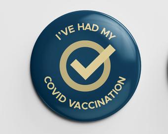 Covid-19 Vaccination Button Badge 38mm